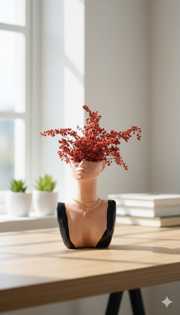 Büst vazo - Görsel 5