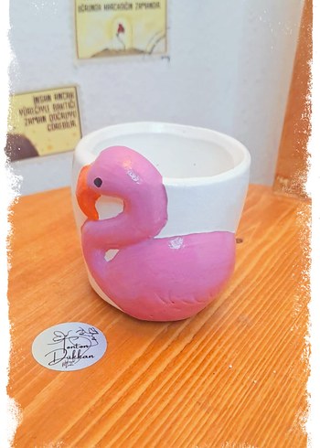 Pembe Flamingo saksı ve mumluk - Görsel 2