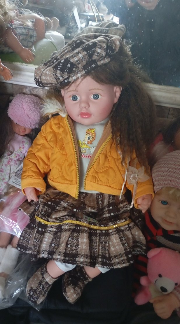 Sarı Montlu Renkli Güntülü Bebek - Görsel 2