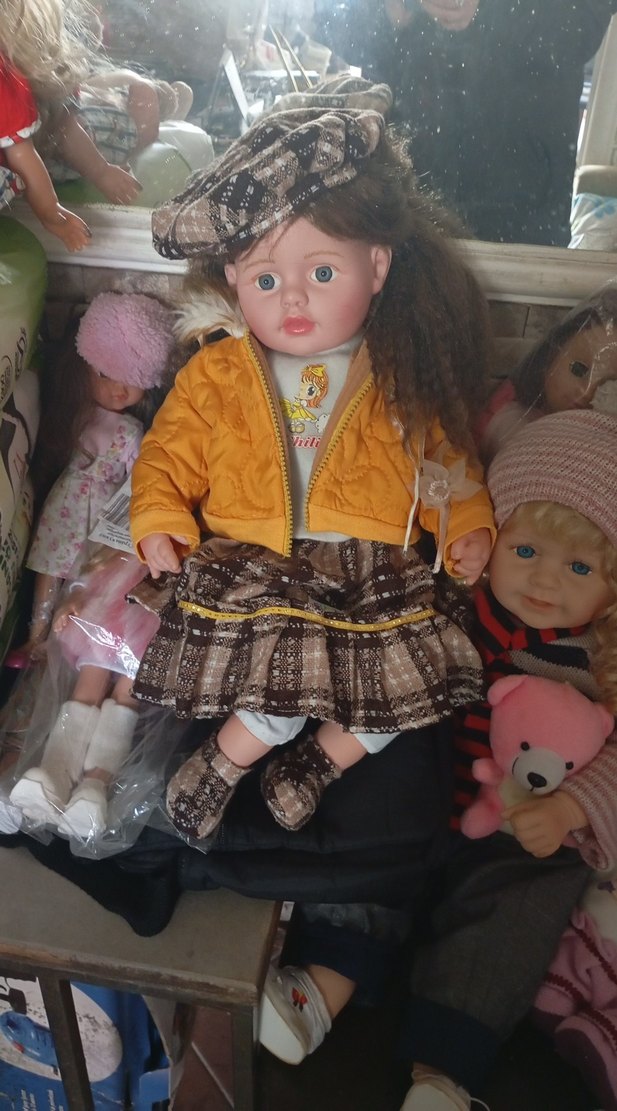 Sarı Montlu Renkli Güntülü Bebek - Görsel 3