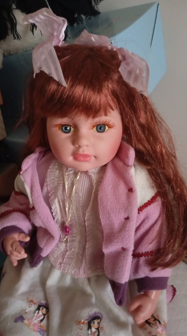 Pembe ve pastel tonlarda vintage bebek oyuncak - Görsel 2