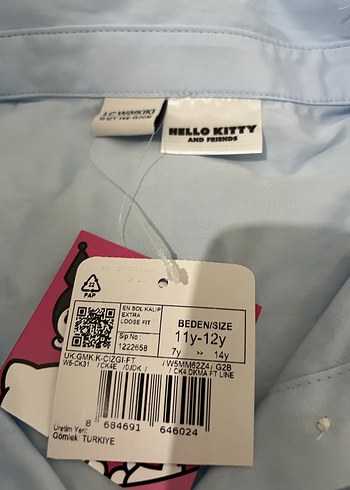 Mavi Pamuklu Baskılı Uzun Kollu Kız çocuk Gömlek - Görsel 2