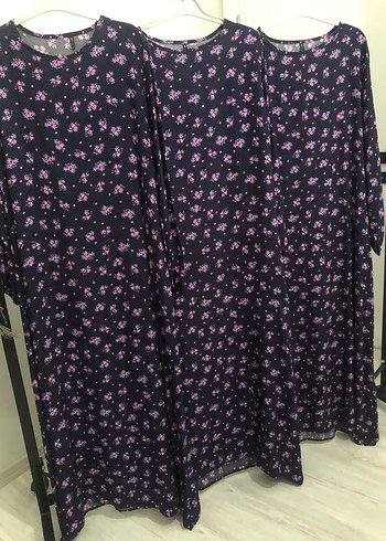 Kadın Mor Çiçekli Uzun Elbise - Görsel 5