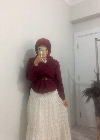 Beyaz Kat Kat Etek - Görsel 7