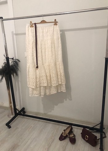 Beyaz Kat Kat Etek - Görsel 6