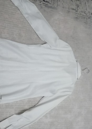 Beyaz Keten Kadın Gömlek - Görsel 3