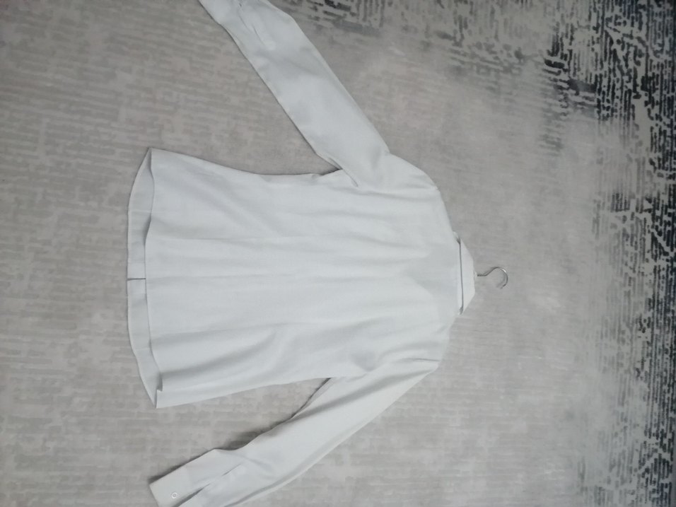 Beyaz Keten Kadın Gömlek - Görsel 3