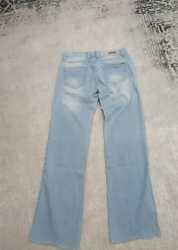 Bej Kadın Midi Boy kot Pantolon - Görsel 2