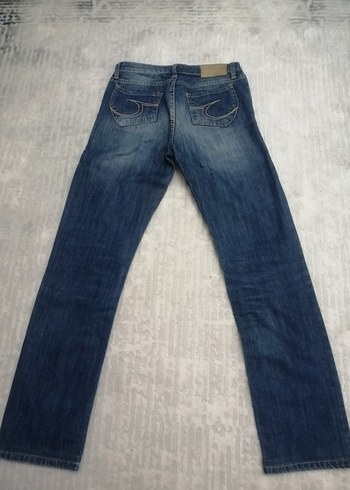 Navy Renk Kadın Denim kot Jean - Görsel 3