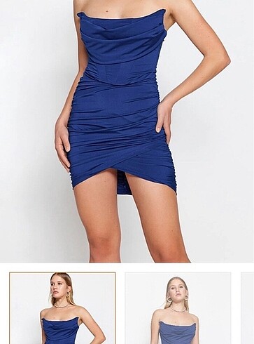 xs Beden Lacivert mini elbise