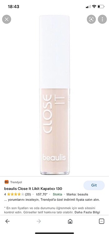 Beaulis close it 130 numara kapatıcı
