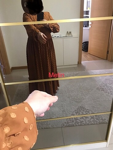 46 Beden kahverengi Renk Kadın elbise