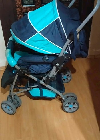 9- 36 kg Beden Koyu Mavi elele Bebek Arabası