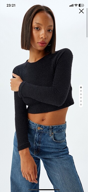 xs Beden Koton Peluş Crop