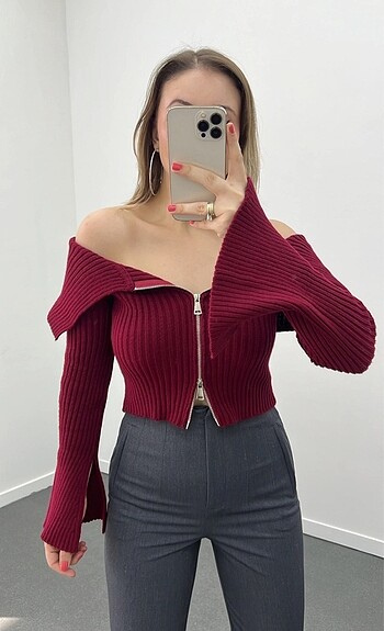 Shein Madonna Yaka Crop Hırka