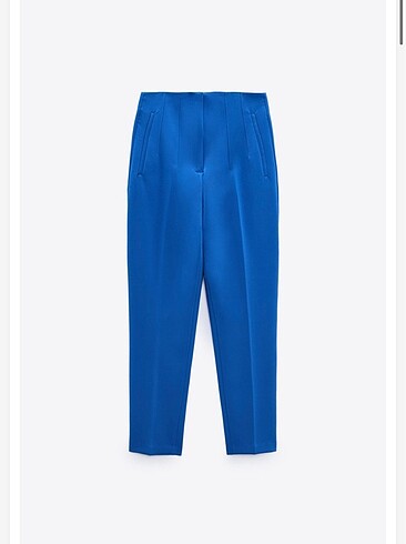 #zara yüksek bel pantolon kobalt rengi