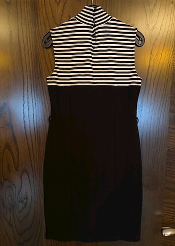 Çizgili Koton Elbise - Görsel 4