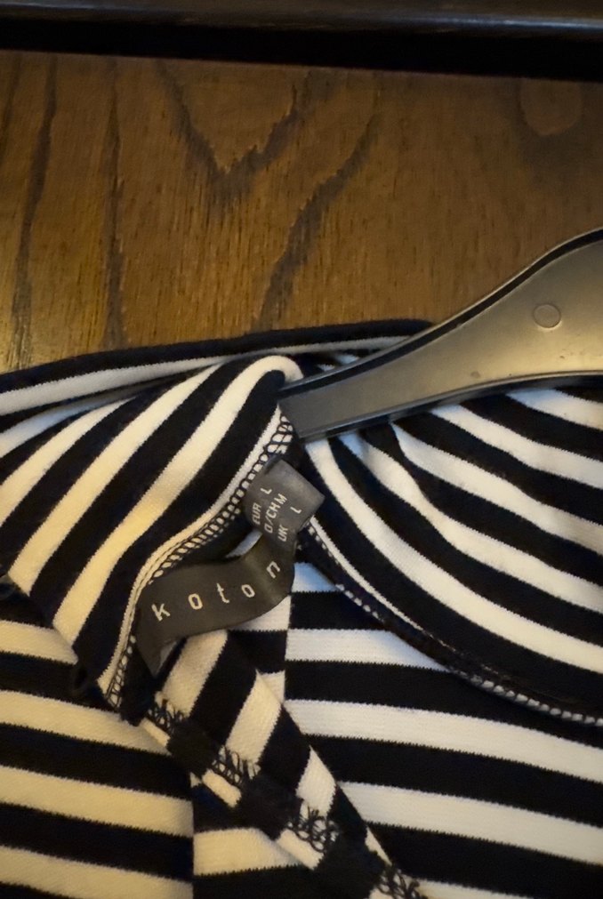 Çizgili Koton Elbise - Görsel 3