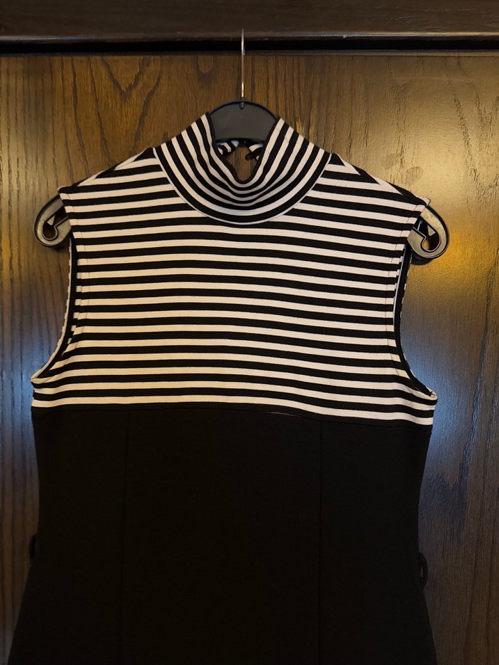 Çizgili Koton Elbise - Görsel 2