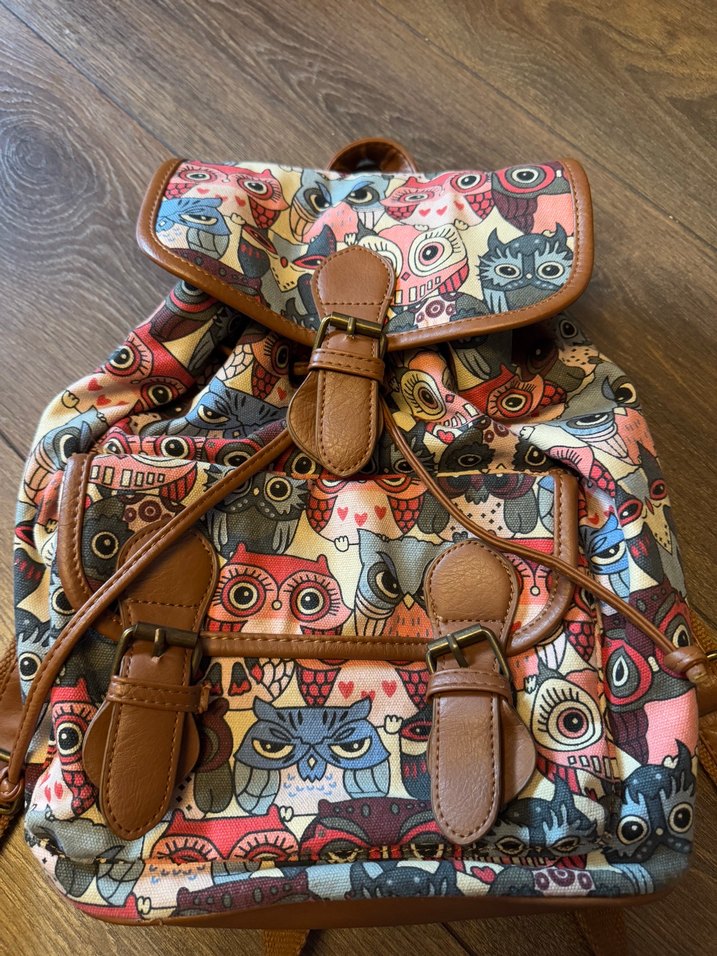 Baykuş Desenli Sırt Çantası - Görsel 2