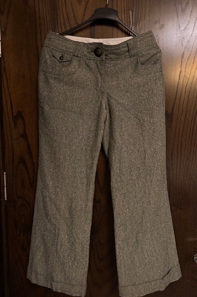 H&M Gri Regular Fit Pantolon - Görsel 2