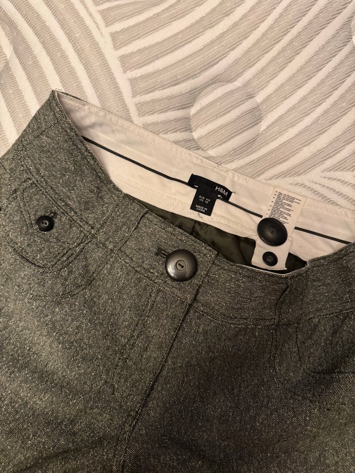 H&M Gri Regular Fit Pantolon - Görsel 4