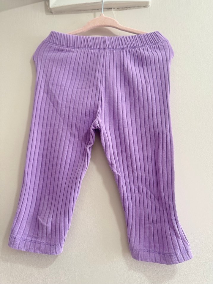 Mor Triko Kız Çocuk Elbise Fırfırlı - Görsel 3