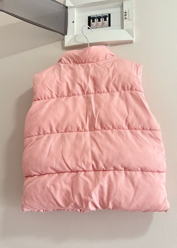 Kızlar için fermuarlı pembe yelek - Görsel 2