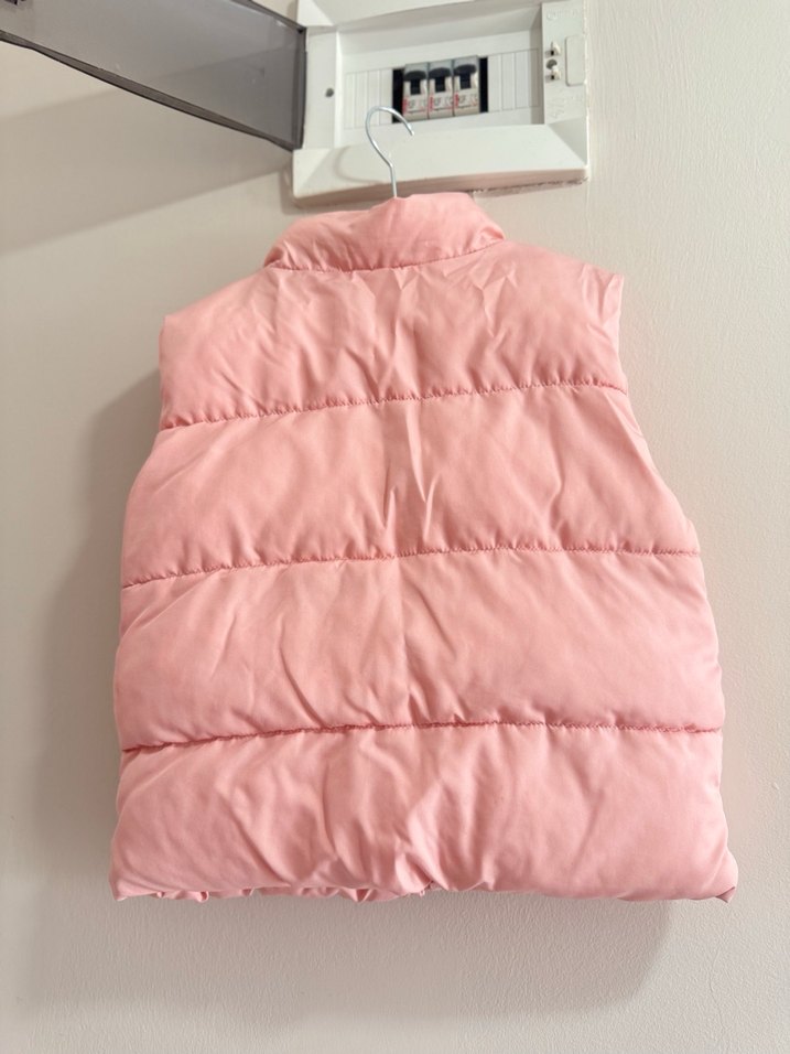 Kızlar için fermuarlı pembe yelek - Görsel 2