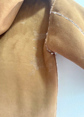 Kızlar İçin Kahverengi Süet Kürklü Ceket - Görsel 3