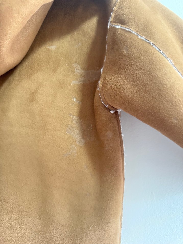 Kızlar İçin Kahverengi Süet Kürklü Ceket - Görsel 3