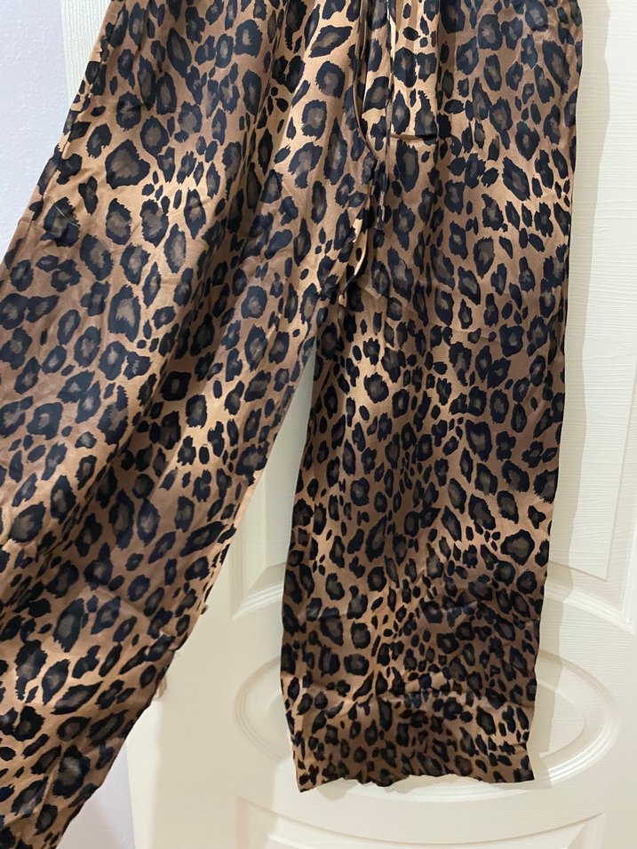 Leopar Desenli Uzun Salaş pantolon - Görsel 2