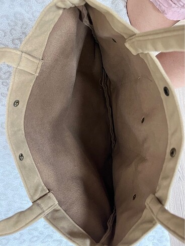 süet camel çanta - Görsel 2