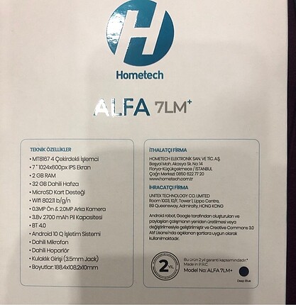 Beden Renk Hometech Alfa 7LM 32 GB tablet #tablet