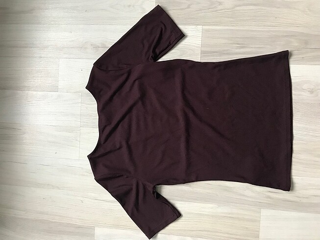 xs Beden bordo Renk H&M bluz tişört