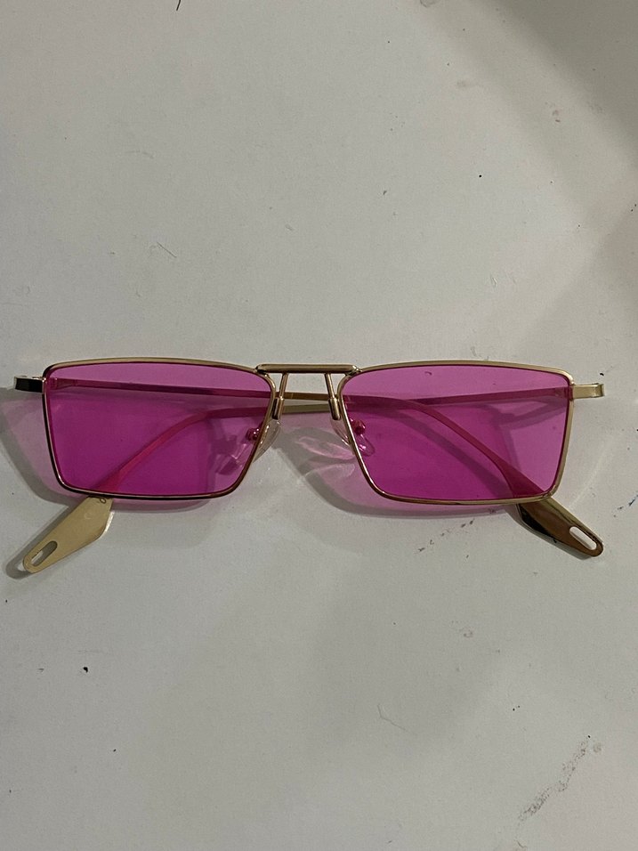 Parlak Pembe Minimalist Kadın Gözlüğü - Görsel 2