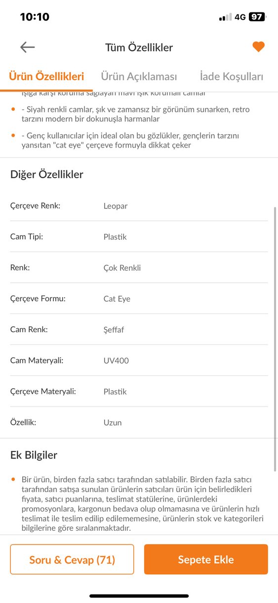 Şeffaf Kahverengi Klasik Kadın Gözlüğü - Görsel 2