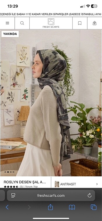 Freshscarfs desenli şal