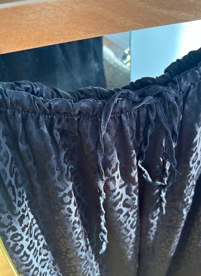 Leopar Desen Saten Pantalon - Görsel 4