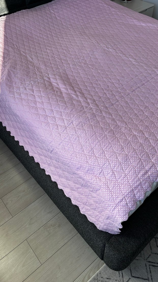 Pembe Pastel Kapitone Yatak Örtüsü - Görsel 3