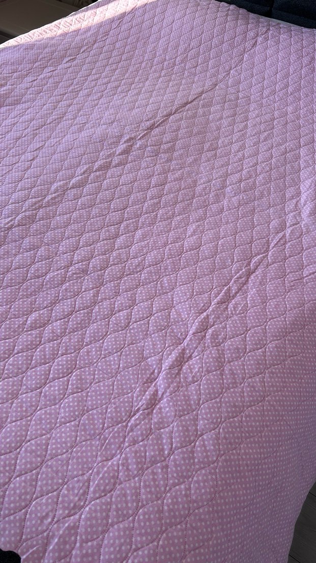 Pembe Pastel Kapitone Yatak Örtüsü - Görsel 2