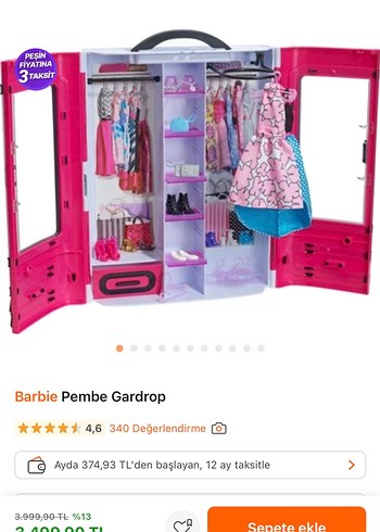 Barbie Pembe Gardırop - Görsel 4