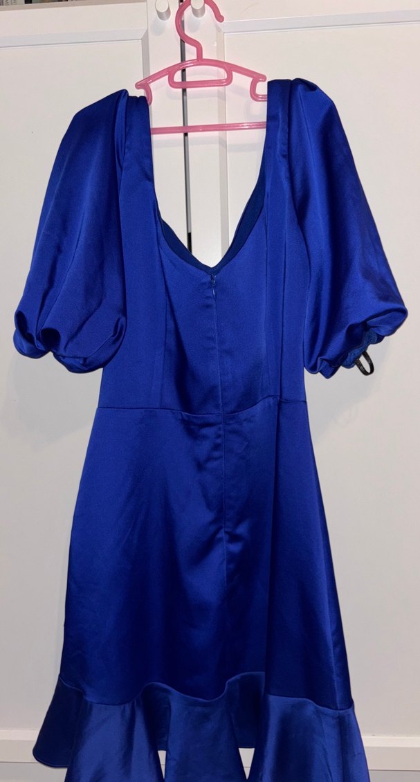 Doridorca Lacivert Drapeli Mini Elbise - Görsel 2