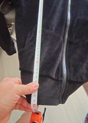 Kadın Siyah Kısa Kadife Spor Ceket - Görsel 6