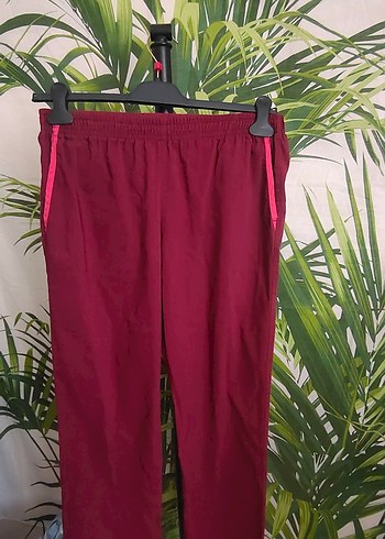 Bordo Kadın Rahat Kesim Midi Kumaş Pantolon