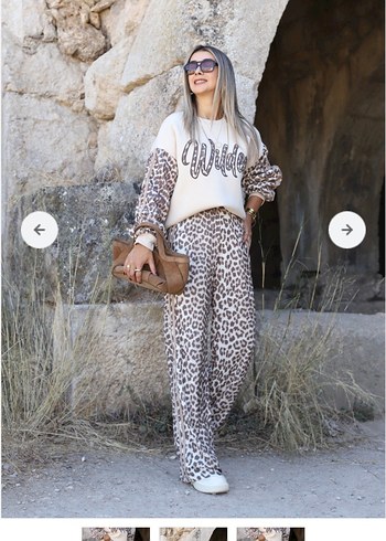 Trendyol & Milla Leopar Desenli Rahat Esofman Takimi