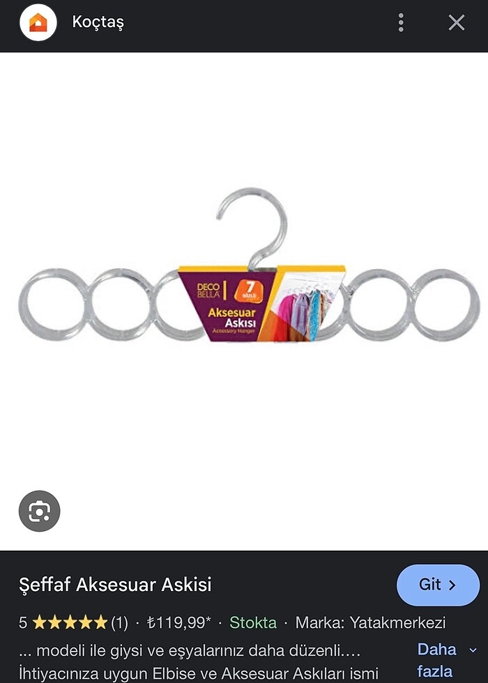 Şeffaf Aksesuar Askısı Şal Atkı Elbise - Görsel 2