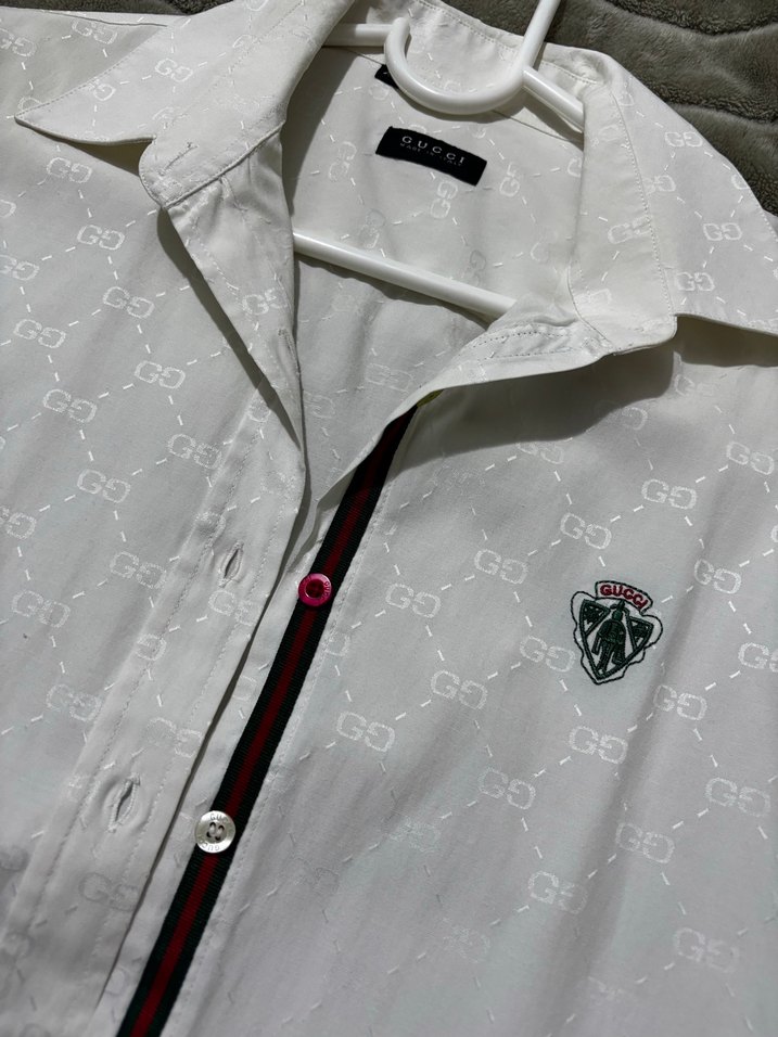 Beyaz Gömlek Gucci - Görsel 2