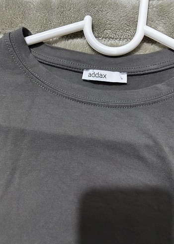 Füme Gri Addax Uzun Kollu Basic Tişört - Görsel 2