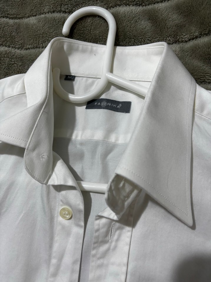Fabrika Beyaz Uzun Kollu Gömlek - Görsel 3